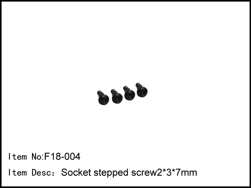 Artikel-Bild-F18-004 - Socket stepped screw 2*3*7mm (4pcs)