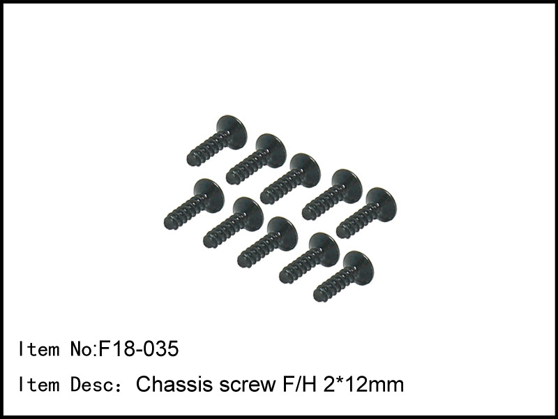Artikel-Bild-F18-035 - Chassis screw F/H 2*12mm (10pcs)